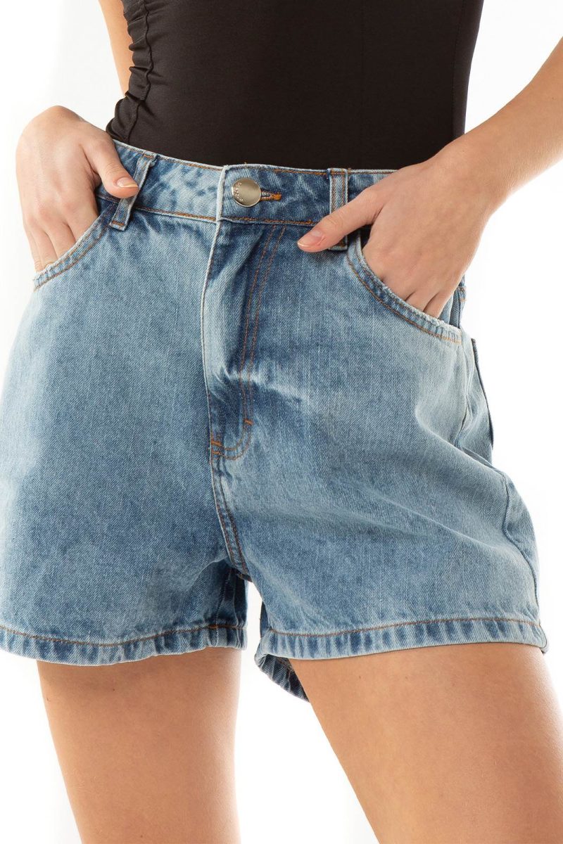 Shorts Jeans Feminino Azul