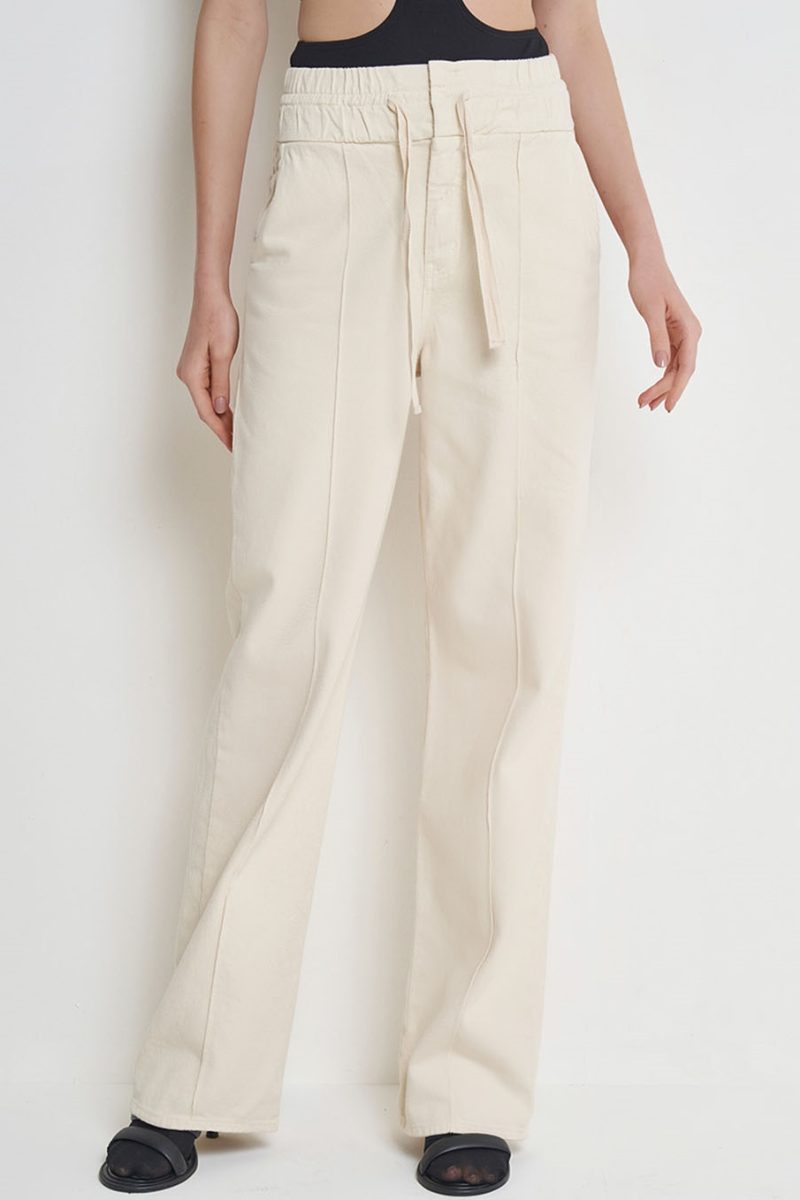 Calça Sarja Hailey Com Cadarço Sport Style