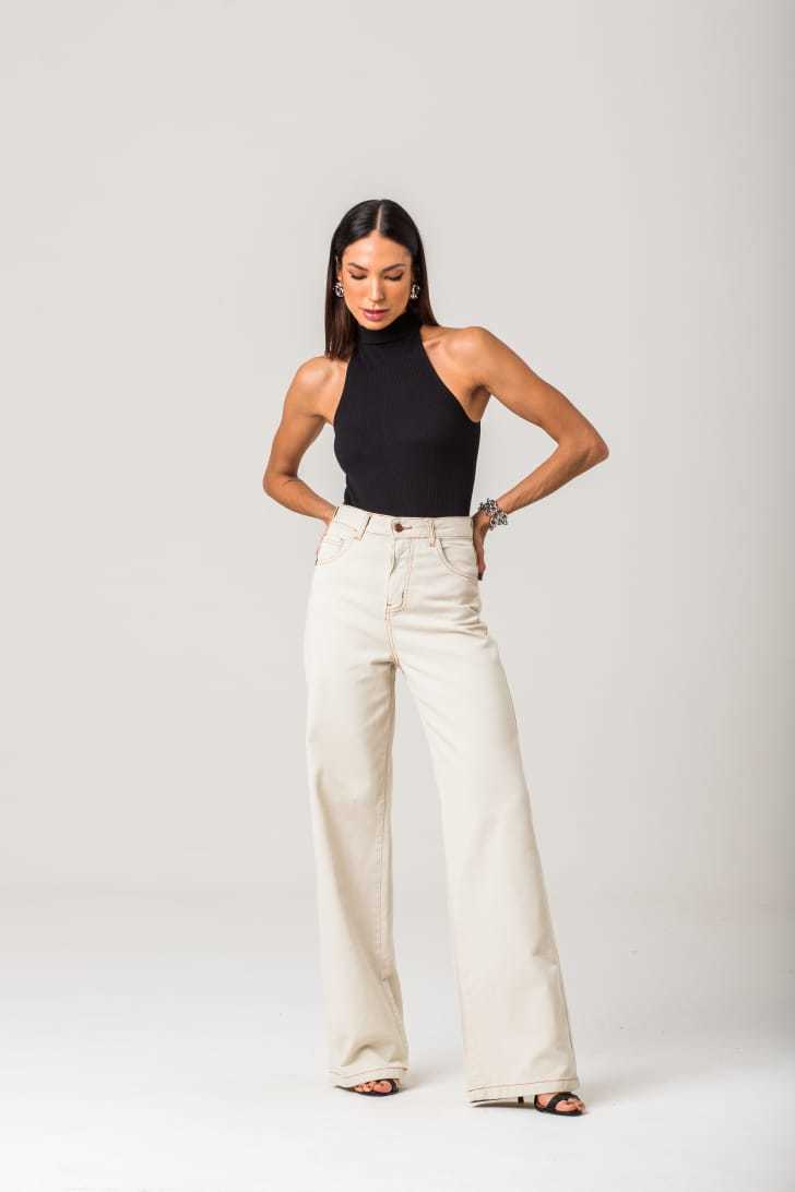 Calça Off White Wide Leg Off White
