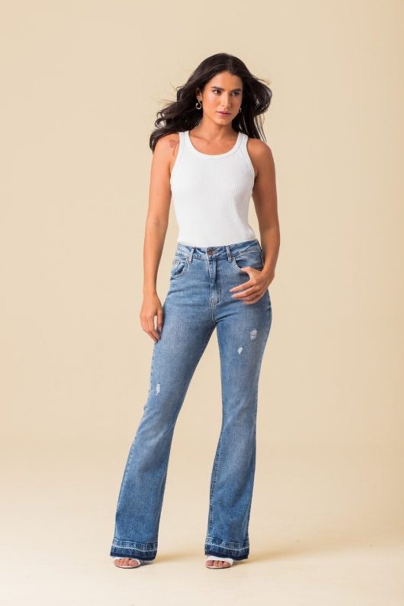 Calça Jeans Flare Azul
