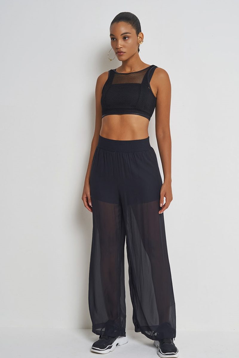 Calça Ampla Transparente Sport Culture Style